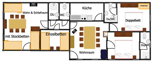 Grundriss Wohung 1